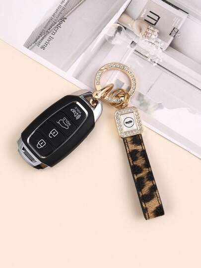 1 قطعة سلسلة مفاتيح بسيطة من سبيكة الزنك بطبعة نمر، متوفرة باللون الأسود والأبيض والأحمر والوردي والبرتقالي، إكسسوارات للسيارة والحقيبة والحقيبة المدرسية، هدايا عيد الميلاد المناسبة للأصدقاء والأخوات والمعلمين، بتصميم جوثي عصري