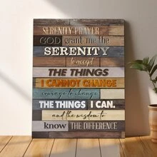 1 Pc Serenity Prayer Wall Art Framed Serenity Prayer Wall Art Canvas, Christian Wall Art Inspirational Wall Art Canvas For Living Room Bedroom - 彩色 - 查看 3