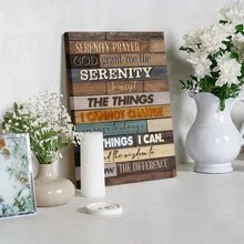 1 Pc Serenity Prayer Wall Art Framed Serenity Prayer Wall Art Canvas, Christian Wall Art Inspirational Wall Art Canvas For Living Room Bedroom - 彩色 - 查看 1