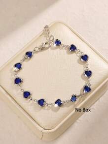 1 件心形手链，带彩色水钻珠子，小清新风格（无盒子）情人节、妈妈、母亲、母亲节、礼物 - 愛心手鍊 - 查看 10