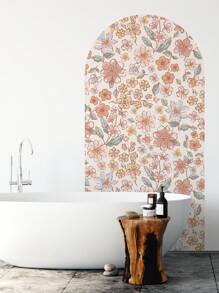 17,3" * 70,86" * 2 pezzi Grandi e splendidi adesivi murali ad arco floreali colorati, assortiti, stile bohémien, per decorazione murale, impermeabili, per rinnovare l'arredamento di casa, articoli decorativi primaverili
