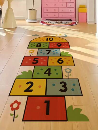 Pegatinas de piso autoadhesivas con juego de rayuela de dibujos animados para jardín de infantes, habitación de niños o sala de estar, pegatinas, vinilos decorativos para el hogar, artículos de decoración de primavera para renovar tu hogar, pegatinas de decoración de ramas, regalos de cumpleaños, graduación, decoración escolar, sorpresa escolar, decoración de dormitorio, regreso a la escuela, decoración de habitación, suministros escolares, baldosas de piso, pisos, baldosas de piso autoadhesivas, decoración de sala de estar, decoración de cocina