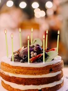 6件/12件 Happy Birthday 字母蠟燭、蛋糕蠟燭、生日蠟燭套組、派對用品、蛋糕裝飾、鍍金、生日蠟燭、Happy Birthday 蠟燭、蛋糕裝飾、蛋糕頂部裝飾、生日派對用品 - 金色 - 查看 7