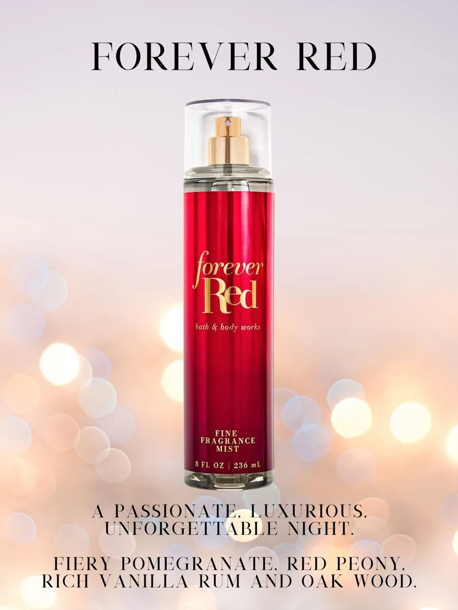 Bath & Body Works Bath And Body Works BBW Fine Fragrance Body Mist - 永遠的紅色 - 查看 1