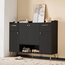 Moderner hochwertiger Schuhschrank, Kombinationsschuhregal mit Schubladen und Schränken, geeignet für Flure und Eingangshallen