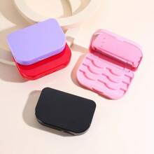 1pc False Eyelashes Storage Box, 3 Layer False Eyelash Travel Case Fake Eye Lash Organizer With Mirror Can Store-Dustproof-Dirtproof - Multicolor - View 8