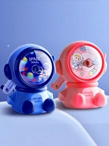 宇航员形状铅笔刀，适用于学生的耐用旋转铅笔刀，自动铅笔芯推进手动卷笔刀 - 彩色 - 查看 3