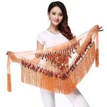 Fashion Sequin Fringe Skirt Dance Belt Skirt Belly Dance