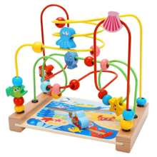 Montessori Interactive Wooden Maze Game Beads - OCEAN - View 4