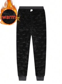 Set de 2 pantalones de chándal térmicos forrados para hombre - Joggers deportivos y casuales cálidos, engrosados para actividades al aire libre en clima frío