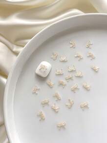 50 件/包时尚蝴蝶结指甲装饰，混合颜色树脂精致迷你多功能美甲配件，适用于美甲沙龙和个人使用美甲用品指甲指甲饰指甲宝石 - 彩色 - 查看 23