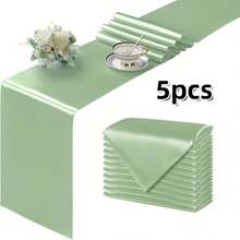1/2/5/10 Pcs Satin Table Runners, 28x275cm, Elegant Soft Silky Table Decor For Party, Banquet, Wedding, Thanksgiving, Valentine's Day, Christmas, New Year