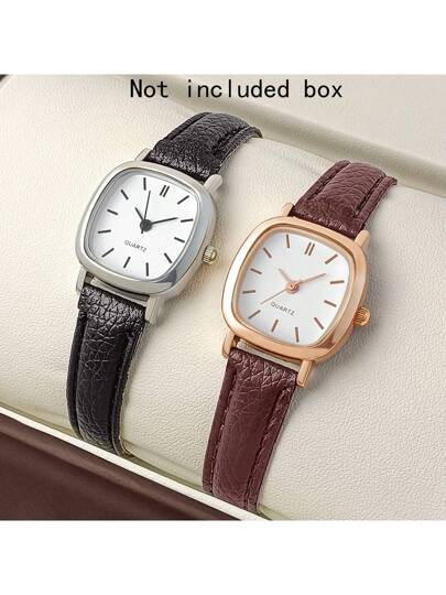 Couple Watches Women Quartz Lovers Horloge Wristwatch Ladies Klok Leather Festival