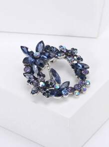 1pc Crystal Flower Design Fashion Broche Pin Geschikt voor Dagelijkse Kleding voor Vrouwen