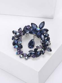 1pc Crystal Flower Design Fashion Broche Pin Geschikt voor Dagelijkse Kleding voor Vrouwen