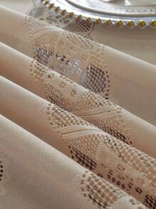 复古钩针桌布，带流苏的农舍风格镂空桌布，波西米亚钩针复古镂空桌布，蕾丝餐垫米色方形桌布，桌布，适用于婚礼、家庭聚会装饰，适合厨房、餐桌、节日、派对、宴会、餐厅、婚礼。有各种尺寸可供选择