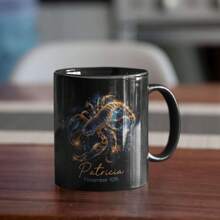 Personalized Scorpio Zodiac Themed Mug, Scorpion Astrology Ceramic Cup, Astrology Enthusiasts Coffee Mug, Customized Name & Date Horoscope Black Inside Mug11oz Gift Box Christmas Mugs Navidad Decoracion 2025 Christmas Gifts