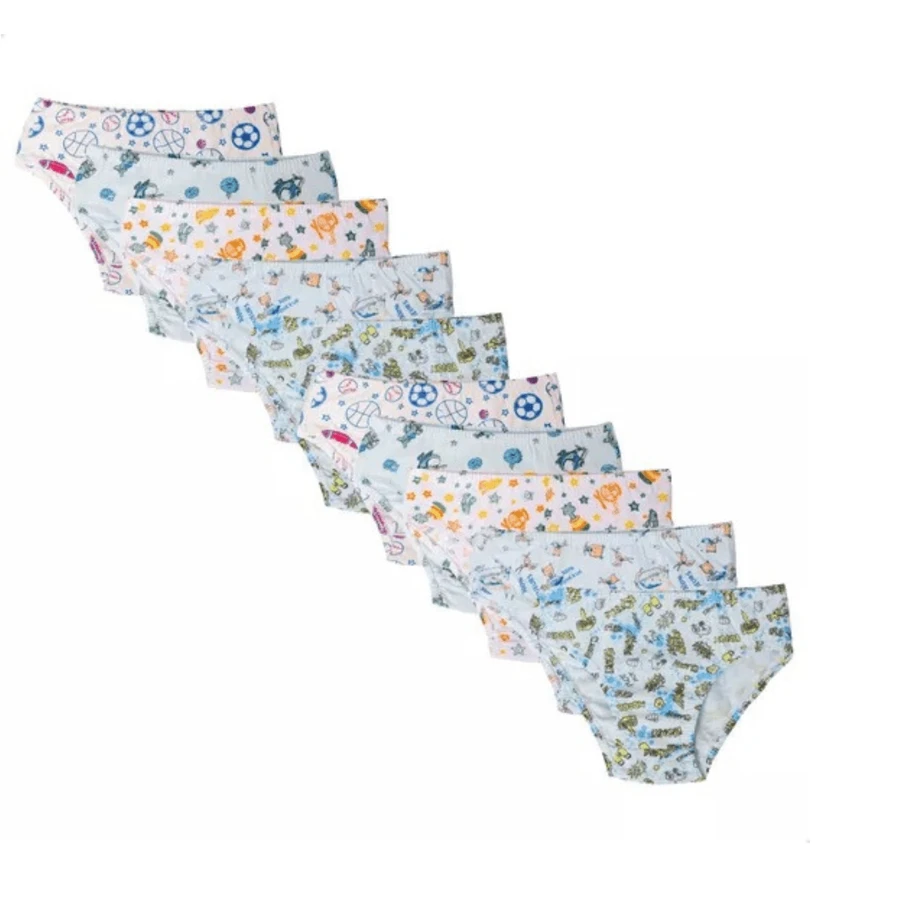 Kit Of 3 Cotton Children's Briefs - Nhiều màu - Xem 1