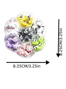 Sanrio Juego de 28 encantos de resina poliéster de estilo Kawaii de Sanrio, un kit de dijes de personajes de dibujos animados lindos para hacer joyas DIY, aretes y talla grande, paquete surtido para manualidades y accesorios, estilos variados