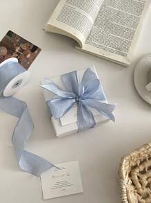 Emballage cadeau de bouquet de fleurs en mousseline, emballage de fête avec nœud ruban, matériel artisanal floral en tulle, DIY pour accessoires vestimentaires, décoration de mariage Saint-Valentin
