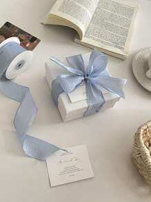 Emballage cadeau de bouquet de fleurs en mousseline, emballage de fête avec nœud ruban, matériel artisanal floral en tulle, DIY pour accessoires vestimentaires, décoration de mariage Saint-Valentin