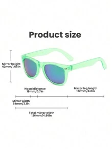 Fashion Children's Fashion Glasses Boys Girls Transparent Color Reflective Frame Rivet Micro-Grain Eyeglasses