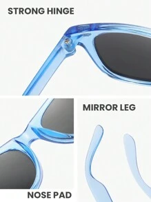 Fashion Children's Fashion Glasses Boys Girls Transparent Color Reflective Frame Rivet Micro-Grain Eyeglasses