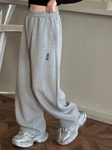 Girls Casual Loose Pants, Fashion Versatile Straight Leg Trousers For Tween Girl, Suitable For Autumn & Spring