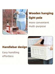 1 Piece Outdoor Folding Organizer , Large Capacity, Suitable For Car Camping, Easy To Open Side By Side, Camping Organizing Must-Have, Sturdy And Durable, Can Easily Store A Variety Of Items, Practical And Convenient, Camping Food And Beverage Organizer, Suitable For Camping Picnic Car Trunk Storage.