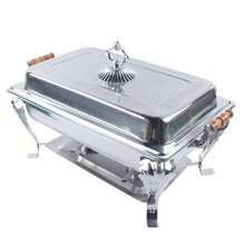 Catering Stainless Steel Chafer Dish Chafing Sets 8 QT Full Size Buffet - Silver - View 6
