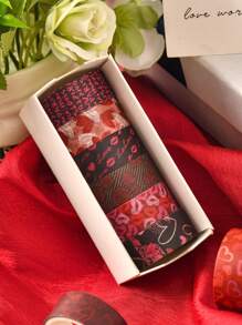 6 Rolls/18 Rolls, Retro Romantic Valentine's Day Washi Tape Set, Love And Love Pattern Design Creative Sticker Rolls, Suitable For Scrapbook Decoration Holiday Card Decoration Card Making - Handbook Gifts For Friends Back To School