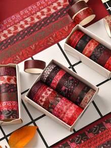 6 Rolls/18 Rolls, Retro Romantic Valentine's Day Washi Tape Set, Love And Love Pattern Design Creative Sticker Rolls, Suitable For Scrapbook Decoration Holiday Card Decoration Card Making - Handbook Gifts For Friends Back To School