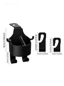 1pc Multi-Functional Car Mounted Hook, Cup Holder, Phone Holder, Essential Car AccessoryFor Women Storage Organizer Travel Essentials Back To School Dormitory Storage