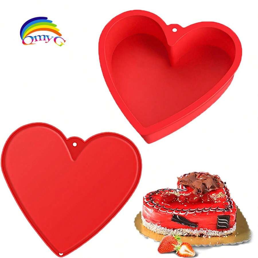 1pc Silicone Heart Cake Mold, Baking Mold For Sponge Cakes, Mousse Cakes, Oven & Air Fryer Safe