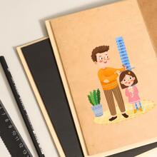 1 Stück Akkordeon-Falt Fotoalbum zum Selbstgestalten, Paar Familie Kinder Wachstums Fotobuch, leerer Einband für Individualisierung, kreatives Geschenk zu Geburtstag und Valentinstag