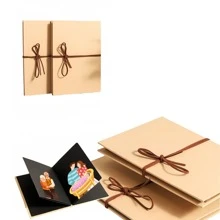 1 Stück Akkordeon-Falt Fotoalbum zum Selbstgestalten, Paar Familie Kinder Wachstums Fotobuch, leerer Einband für Individualisierung, kreatives Geschenk zu Geburtstag und Valentinstag