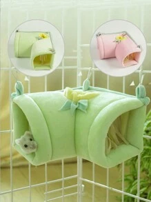 ABLAZE ZAI 1 Chiếc Lồng Thú Cưng Nhỏ Bán Kín Bằng Vải Nhung Ngắn Với Giường Hầm Góc Phải, Thích Hợp Cho Sử Dụng Trong Nhà - Nhiều màu - Xem 13
