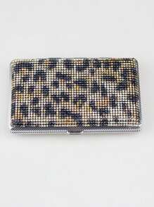 1 pièce Étui à cigarettes double face multicolore pour femmes avec imprimé léopard, accessoires de fumeur, accessoires de fumeur girly, rangement pour cigarettes