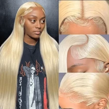 13x6 Transparent 613 Blonde Lace Front Human Hair Wigs Straight Pre Plucked 13x4 Lace Front Human Hair Wigs For Women - Blonde - View 4