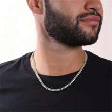 Collana in acciaio inossidabile, catena unisex stile hip hop, collane da collo, regalo di Natale, Capodanno, San Valentino e altre festività