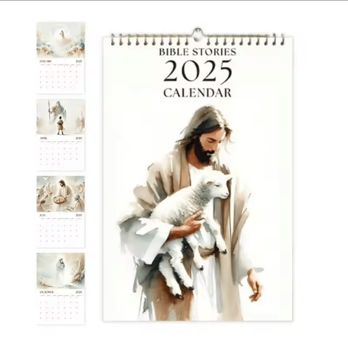 2025 Christian Bible Stories Wall Calendar Monthly Bible Wall Calendar