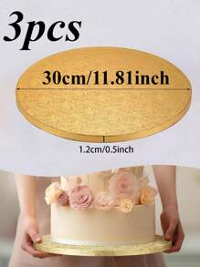 1/3/4 stuks Wit/Goud 8/10/12 Inch Ronde Taartplank, Dik Karton, Stevige Taartbasis, Taartplanken, Perfect Voor Het Bakken Van Zelfgemaakte Taarten En Gebak, Thuis Keuken Bakaccessoires, Geschikt Voor Feestdagen Zoals Valentijnsdag, Kerstmis - veelkleurig - Bekijken 26