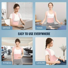 1pc Fall Winter Pink Invisible Fall Winter Corrective Back Brace, Posture Corrector, Fixing Strap, For Men, Adults And Children, Sports And Outdoor Accessories, Assistive Training Tool To Correct And Prevent Hunchback Christmas Thanksgiving New Years Holiday Gifts Exercise Waist Belt Suitable For Workout Home Sports And Walk