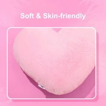 Miniso 情人节装饰、温馨物品、情人节礼物靠垫套、枕头套系列爱心装饰靠垫枕头可爱抱枕情人节礼物（42厘米） - 42*37cm - 查看 9