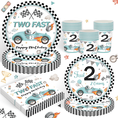 10 szt./20 szt. Niebieskie dwa szybkie artykuły na przyjęcie urodzinowe 2. urodziny dekoracje na przyjęcie dwa szybkie dwa ciekawe wyścigi samochodowe papierowe talerze serwetki zestaw stołowy wyścigi sportowe tematyczne dekoracje urodzinowe, przyjęcie świąteczne dekoracje świąteczne dekoracje świąteczne prezenty świąteczne i dekoracje dekoracje S