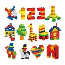 Building Blocks Various Shapes 1000 Pieces Educational Toy Develop Imagination - Multicolor - View 8