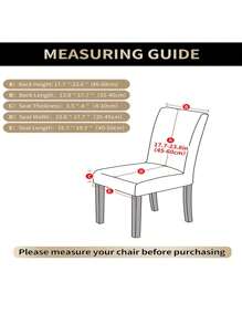 1pc Ginkgo Leaf Printed Polyester Spandex Stretchable Chair Cover, For Home And Hotel Use