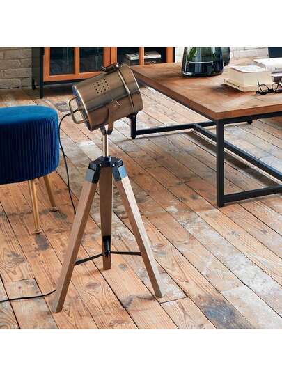 Atmosphera Bronze Wood Lamp. Free Shipping In 24/48h view 5