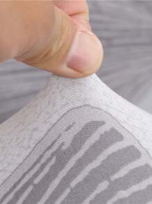 1pc Ginkgo Leaf Printed Polyester Spandex Stretchable Chair Cover, For Home And Hotel Use