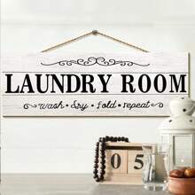 1 件乡村风格洗衣房带框木质墙壁艺术标志适用于农舍洗衣房装饰，洗涤干燥折叠洗衣悬挂牌匾标志，洗衣房标志墙壁装饰，家居装饰，房间装饰，墙壁装饰 - 彩色 - 查看 5